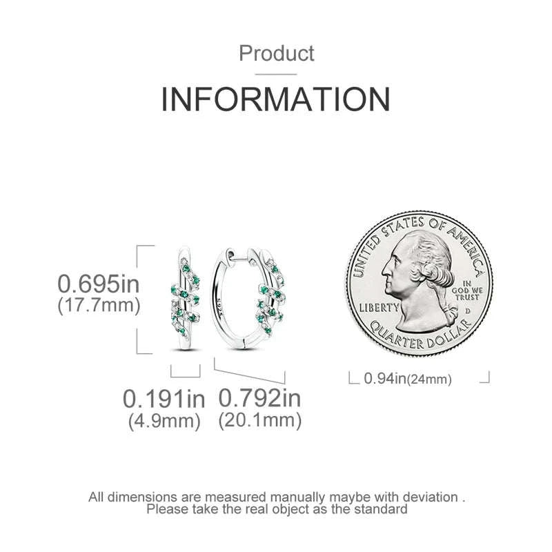 Sterling Silver Star Hoop Earrings with Colored Zirconium-KTE307 / CHINA