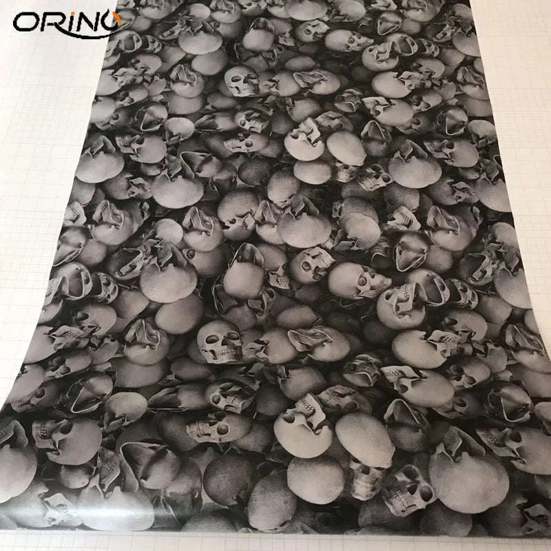 Sticker Bomb Skull Vinyl Wrap Film for Cars, Bikes & Motorcycles-Option 13 / 30cm x 152cm