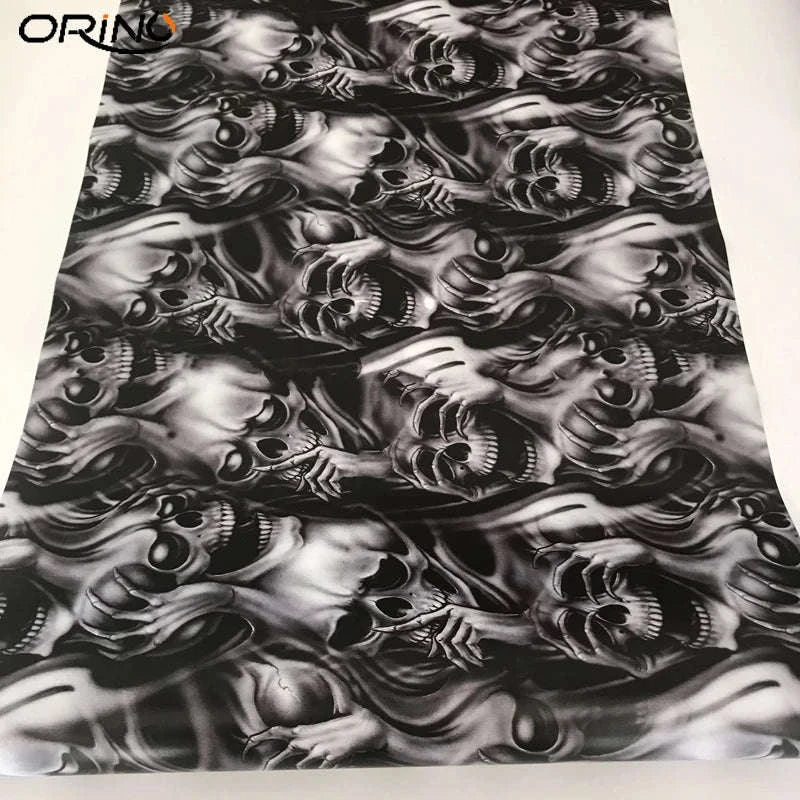 Sticker Bomb Skull Vinyl Wrap Film for Cars, Bikes & Motorcycles-Option 13 / 30cm x 152cm