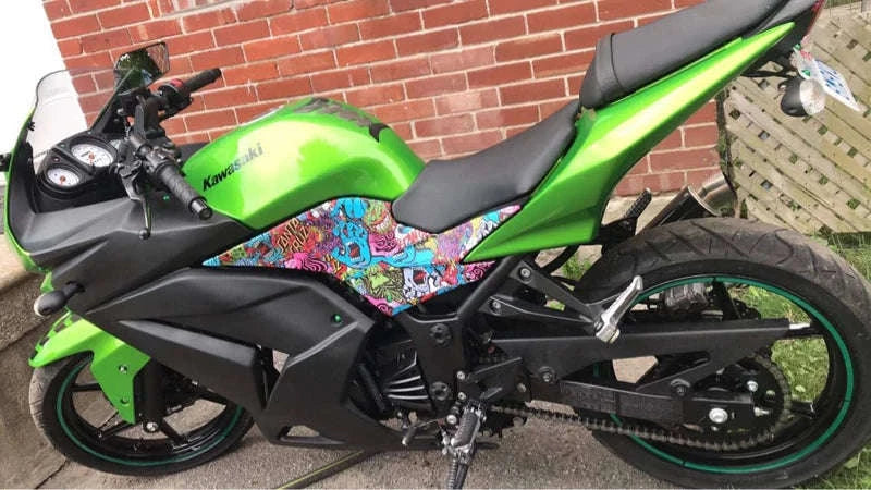 Sticker Bomb Skull Vinyl Wrap Film for Cars, Bikes & Motorcycles-Option 13 / 30cm x 152cm