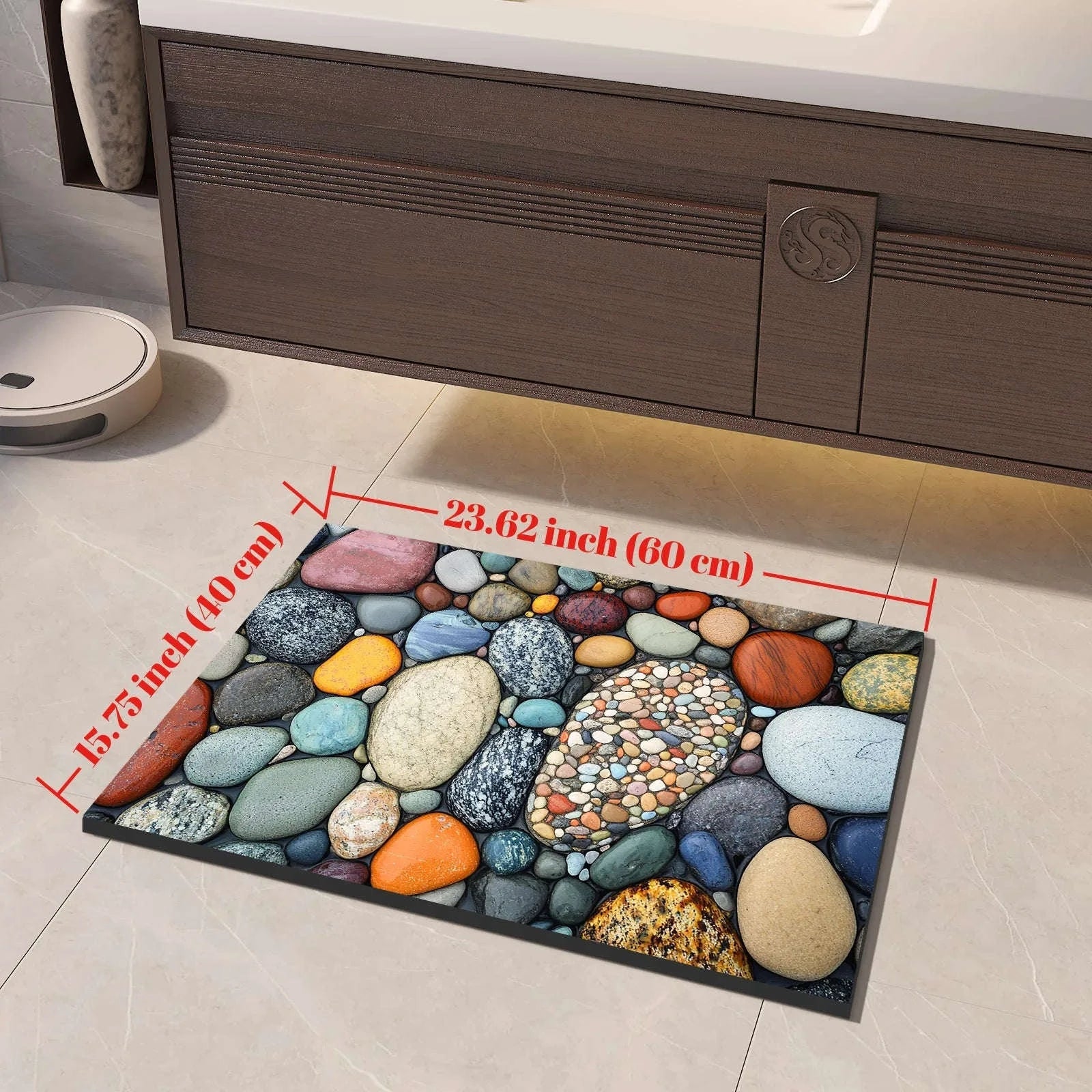 Stone Design Diatomite Bath Mat – Quick Dry Non‑Slip Absorbent Mat-10 / 50cmx80cm