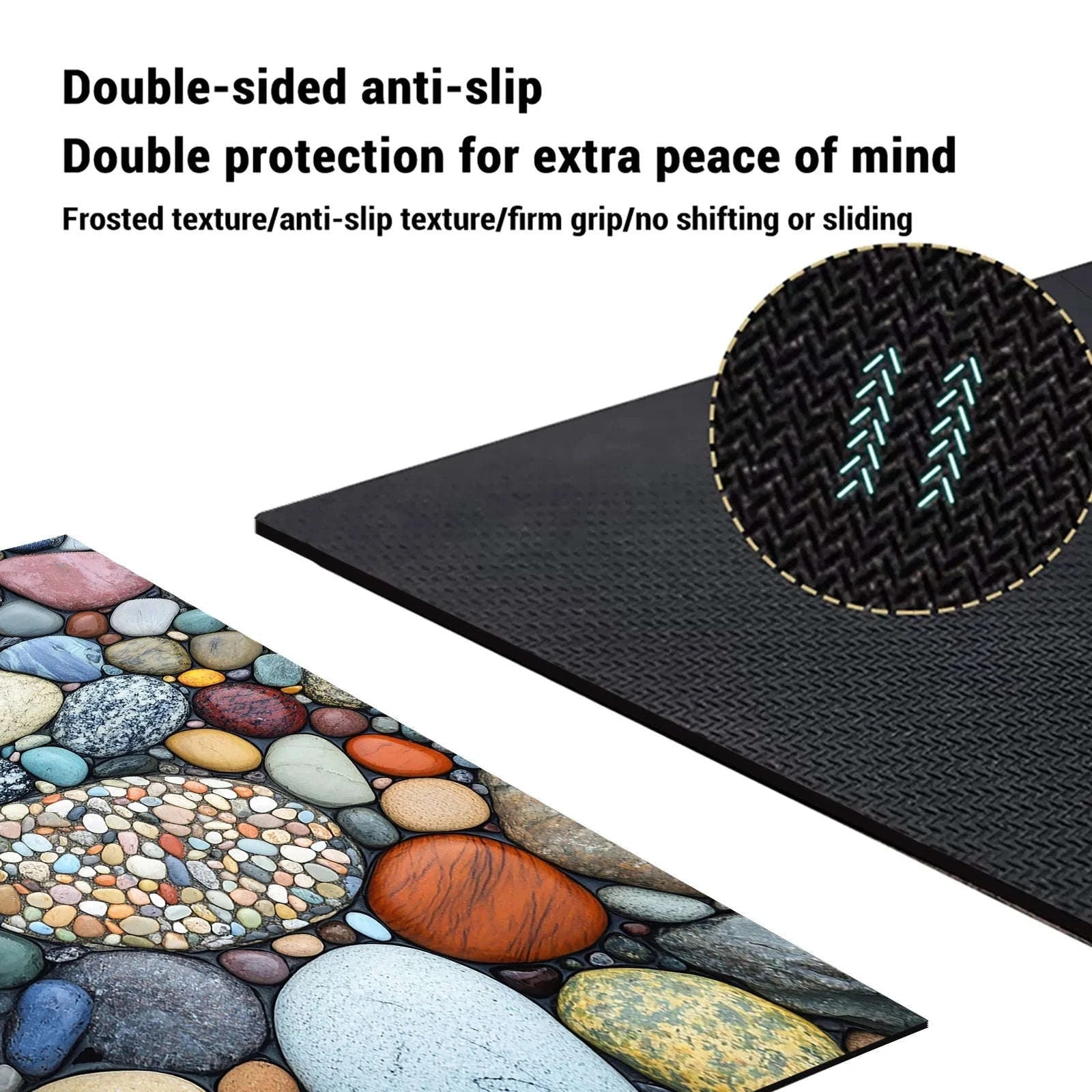 Stone Design Diatomite Bath Mat – Quick Dry Non‑Slip Absorbent Mat-10 / 50cmx80cm