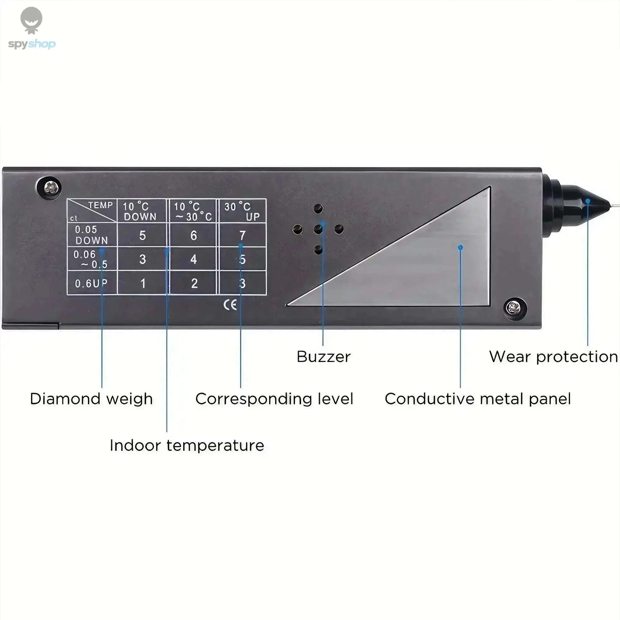 STONEGO Diamond Tester Pen – Fast Thermal Conductivity Gem Verification-black