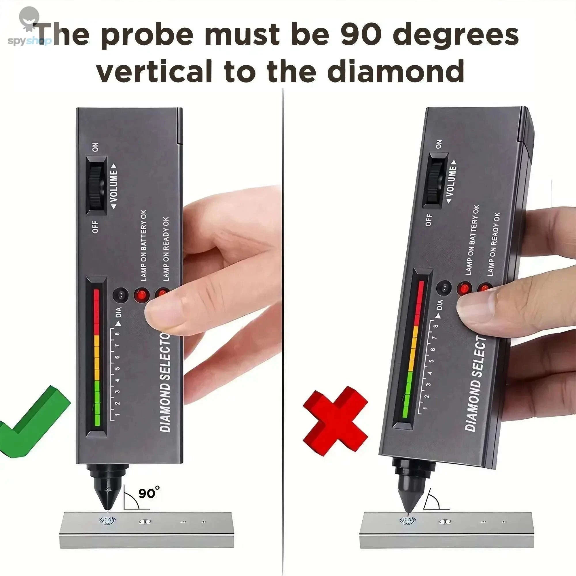 STONEGO Diamond Tester Pen – Fast Thermal Conductivity Gem Verification-black