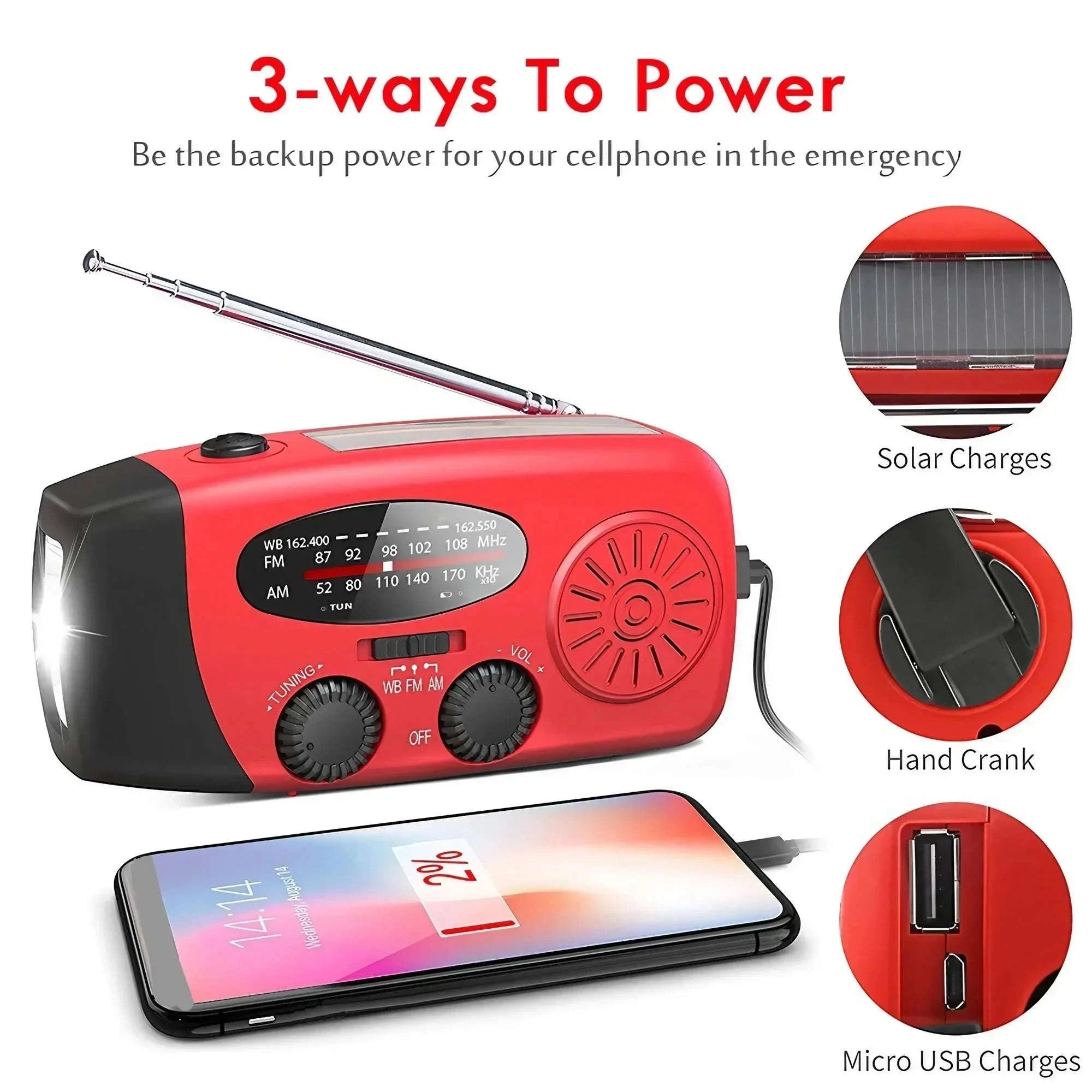 STONEGO Multifunctional Emergency Radio-Default Title