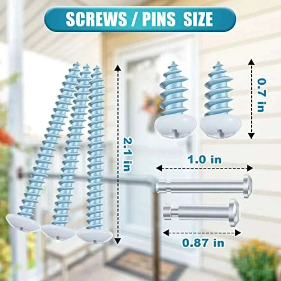 Storm Door Closer Kit with Brackets for Andersen Pella Larson-United States / White