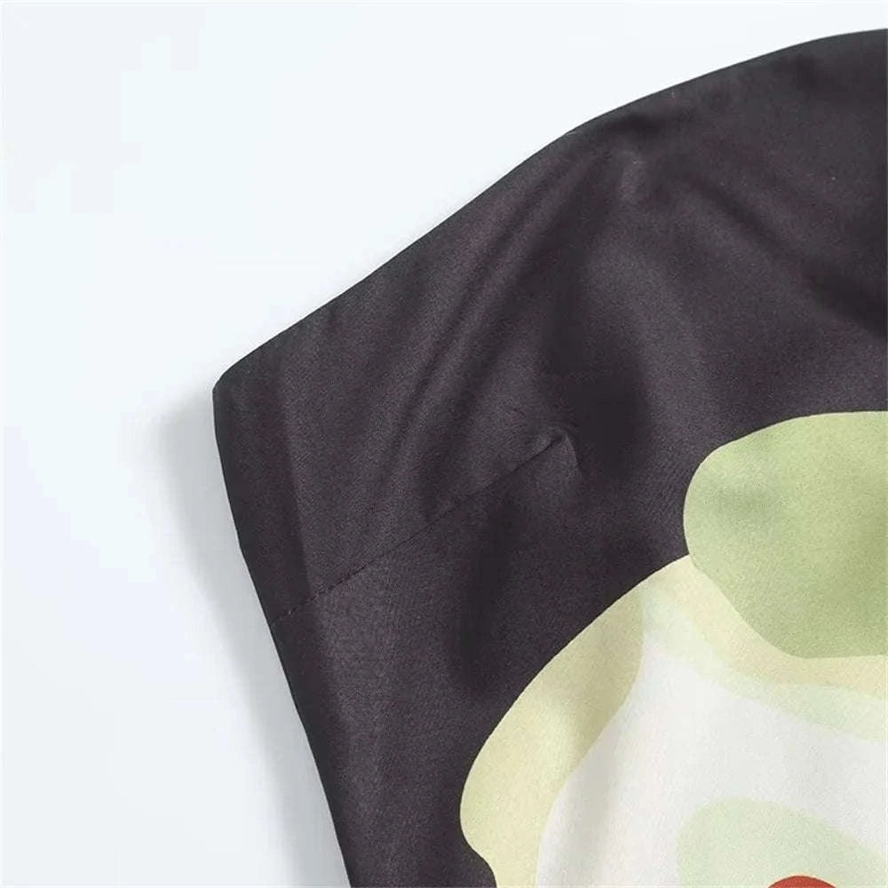 Strapless Printed Maxi Dress-green / L / CHINA