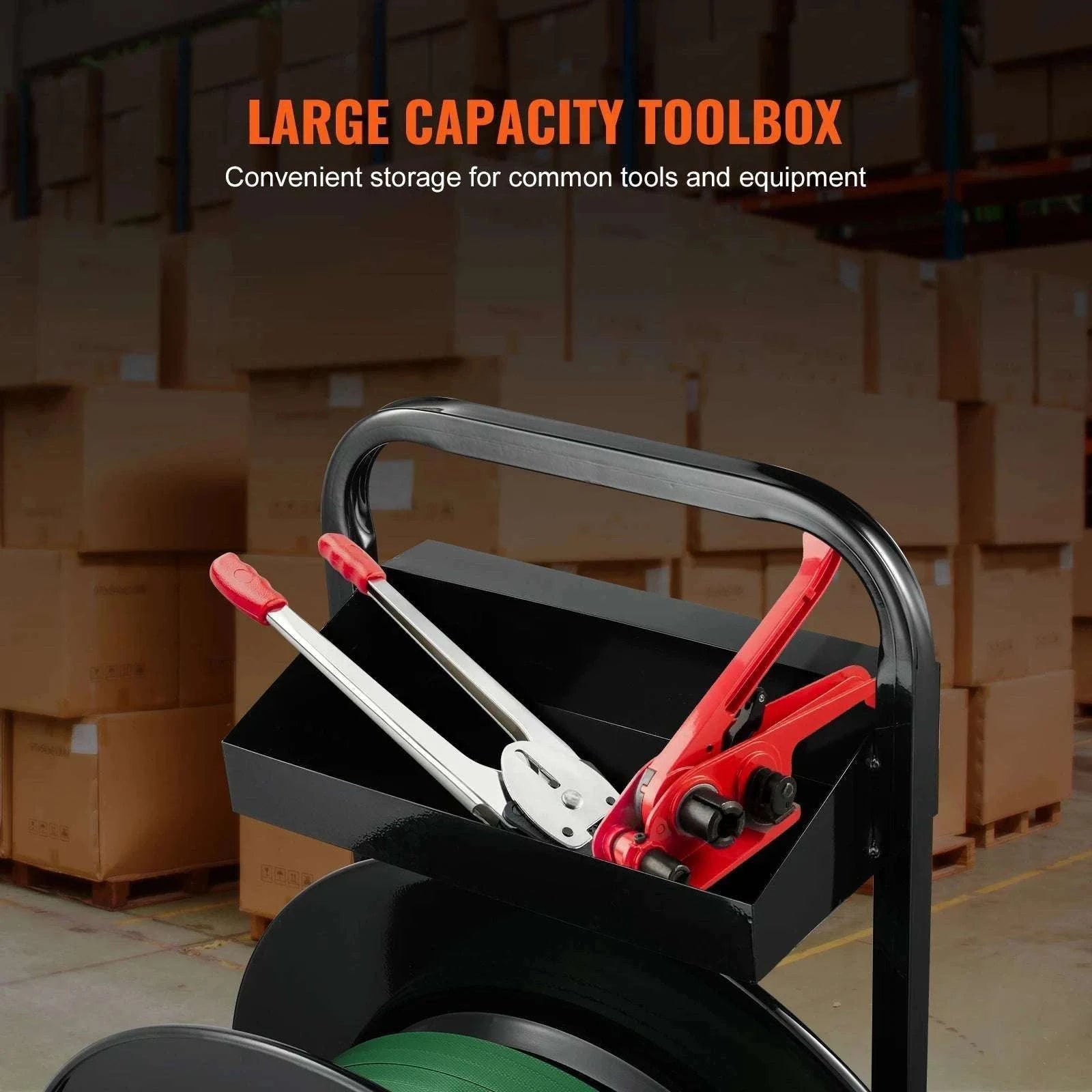 Strapping Dispenser Cart with Anti-Tangle Brake for 8" & 16" Coils-16in new / United States