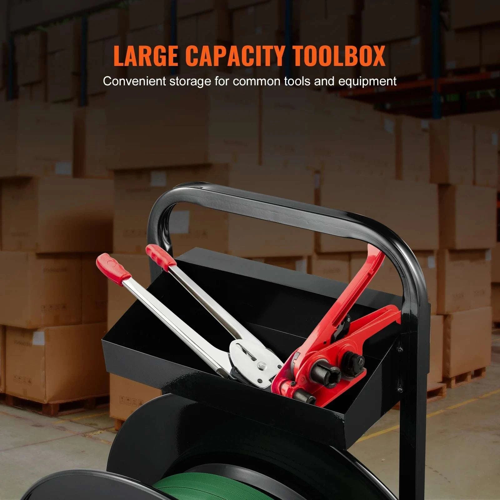 Strapping Dispenser Cart with Anti-Tangle Brake for 8" & 16" Coils-16in new / United States