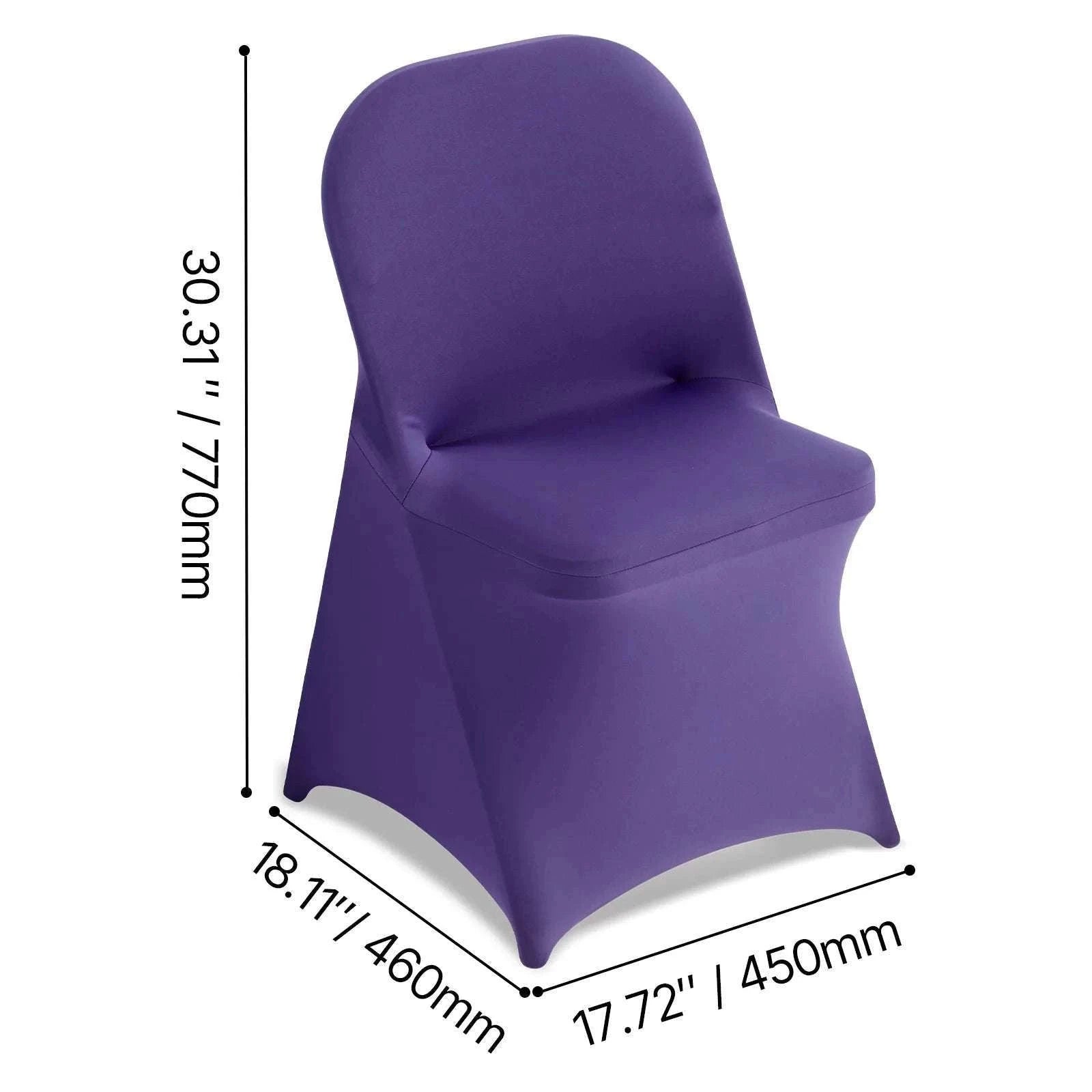 Stretch Chair Covers for Events – Polyester Spandex Slipcovers Set-United States / Blue