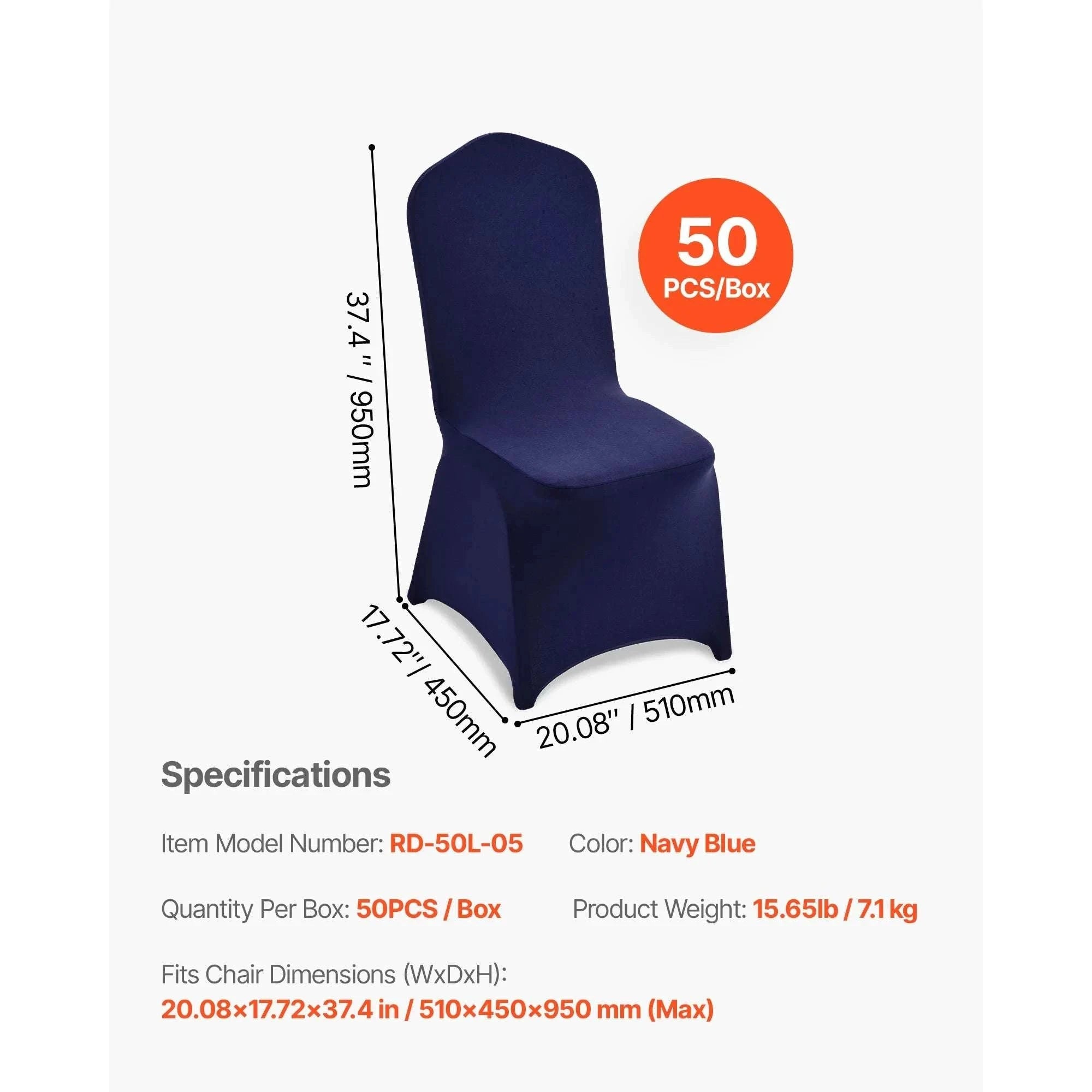 Stretch Chair Covers for Events – Polyester Spandex Slipcovers Set-United States / Purple 50