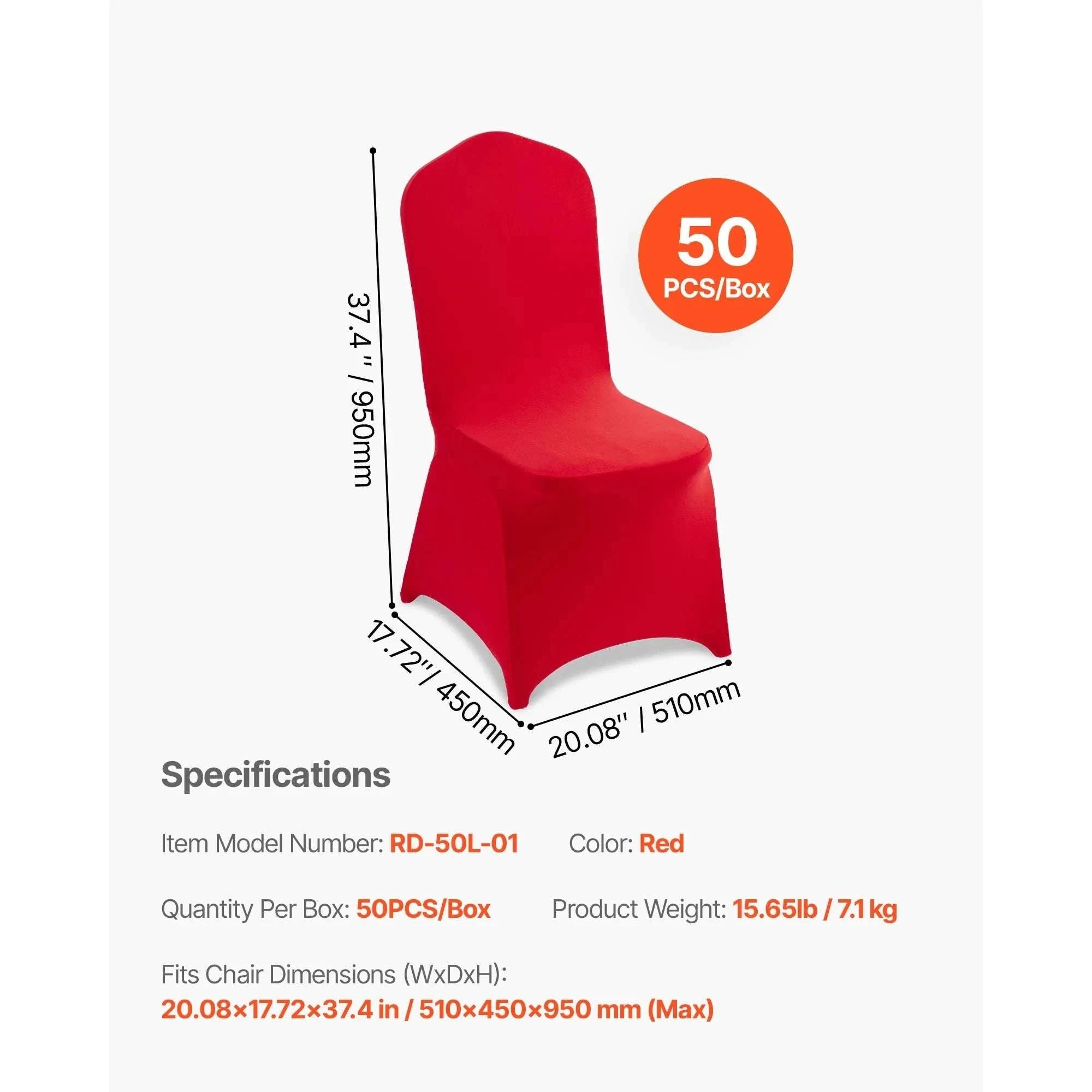 Stretch Chair Covers for Events – Polyester Spandex Slipcovers Set-United States / Purple 50