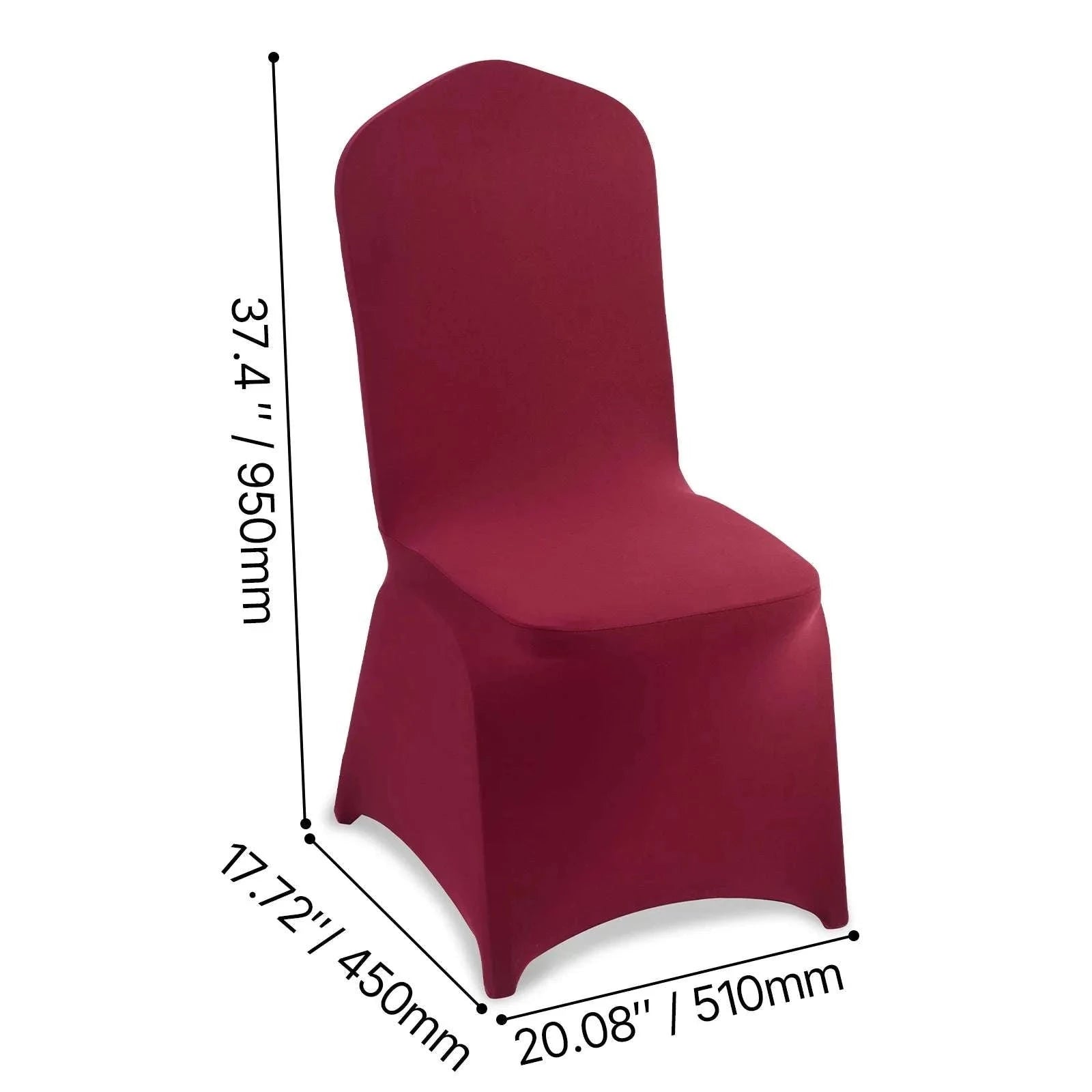 Stretch Chair Covers for Events – Polyester Spandex Slipcovers Set-United States / Purple 50