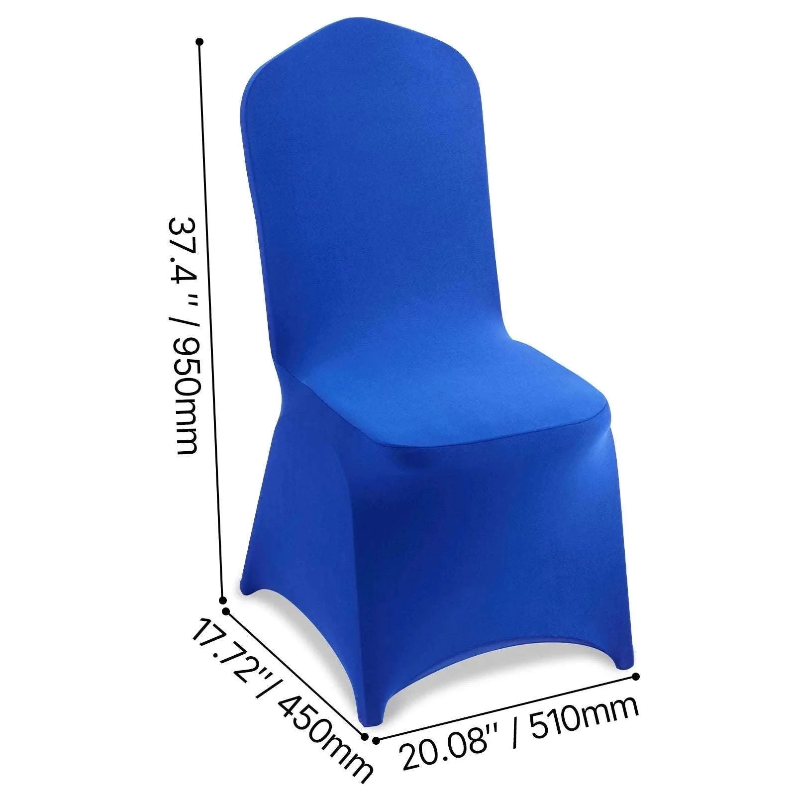 Stretch Chair Covers for Events – Polyester Spandex Slipcovers Set-United States / Purple 50
