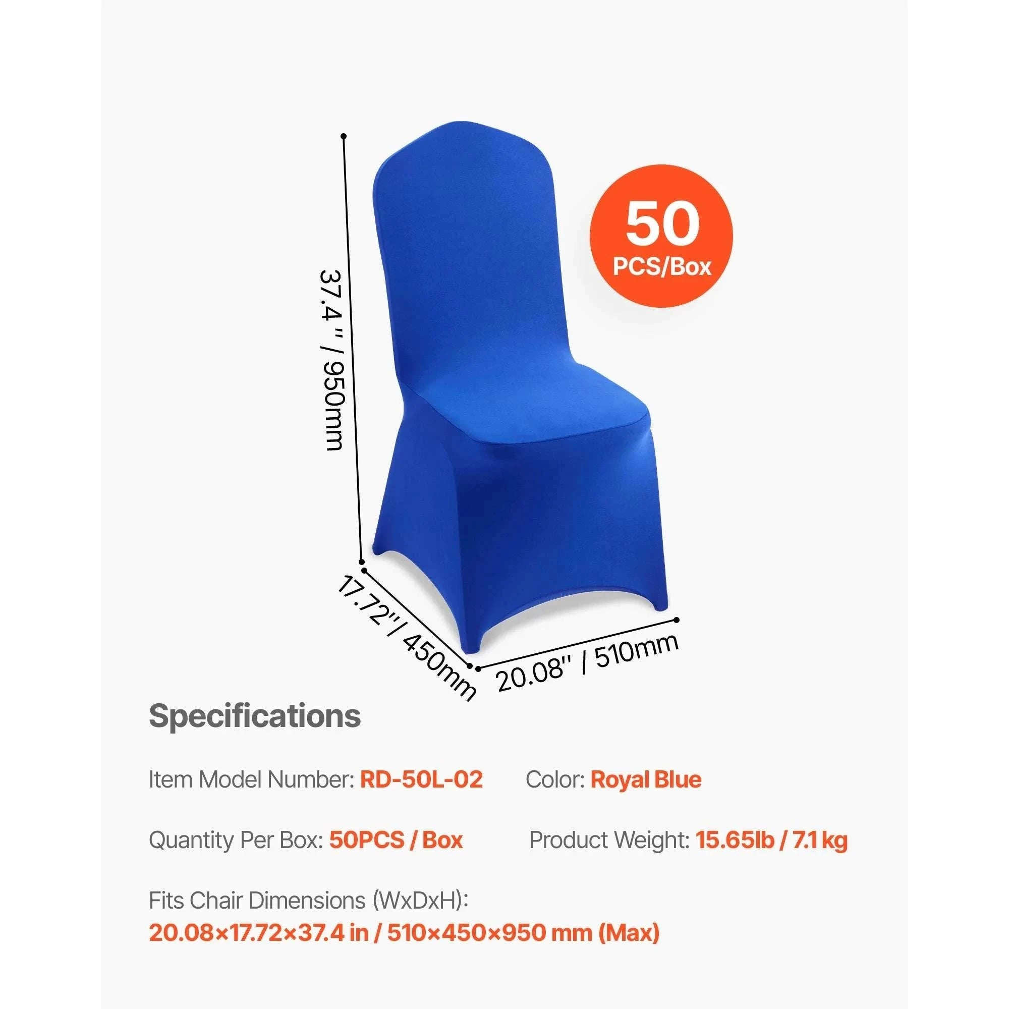 Stretch Chair Covers for Events – Polyester Spandex Slipcovers Set-United States / Purple 50