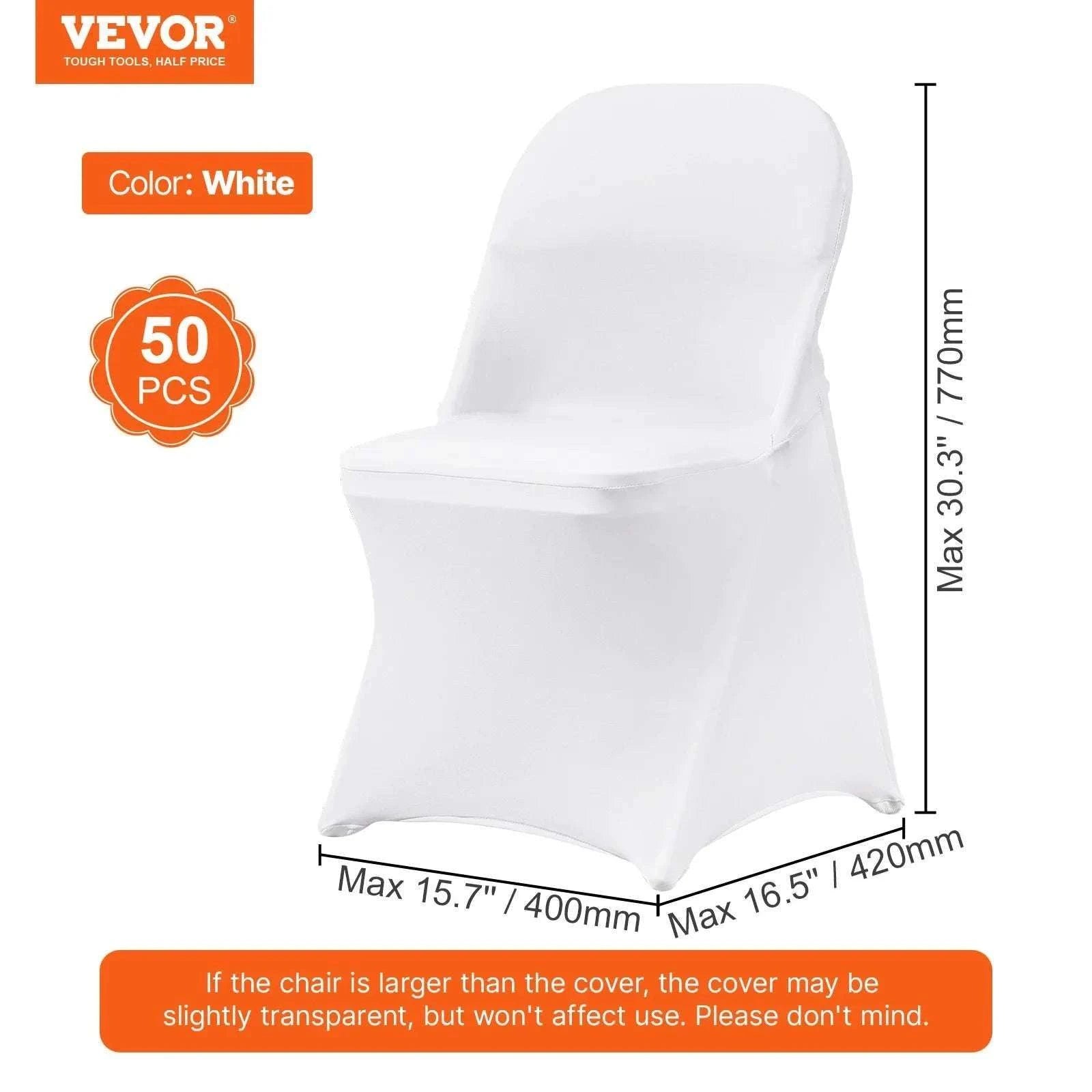 Stretch Spandex Chair Covers (50 Pack) for Weddings & Events-United States / 30 / ivory white