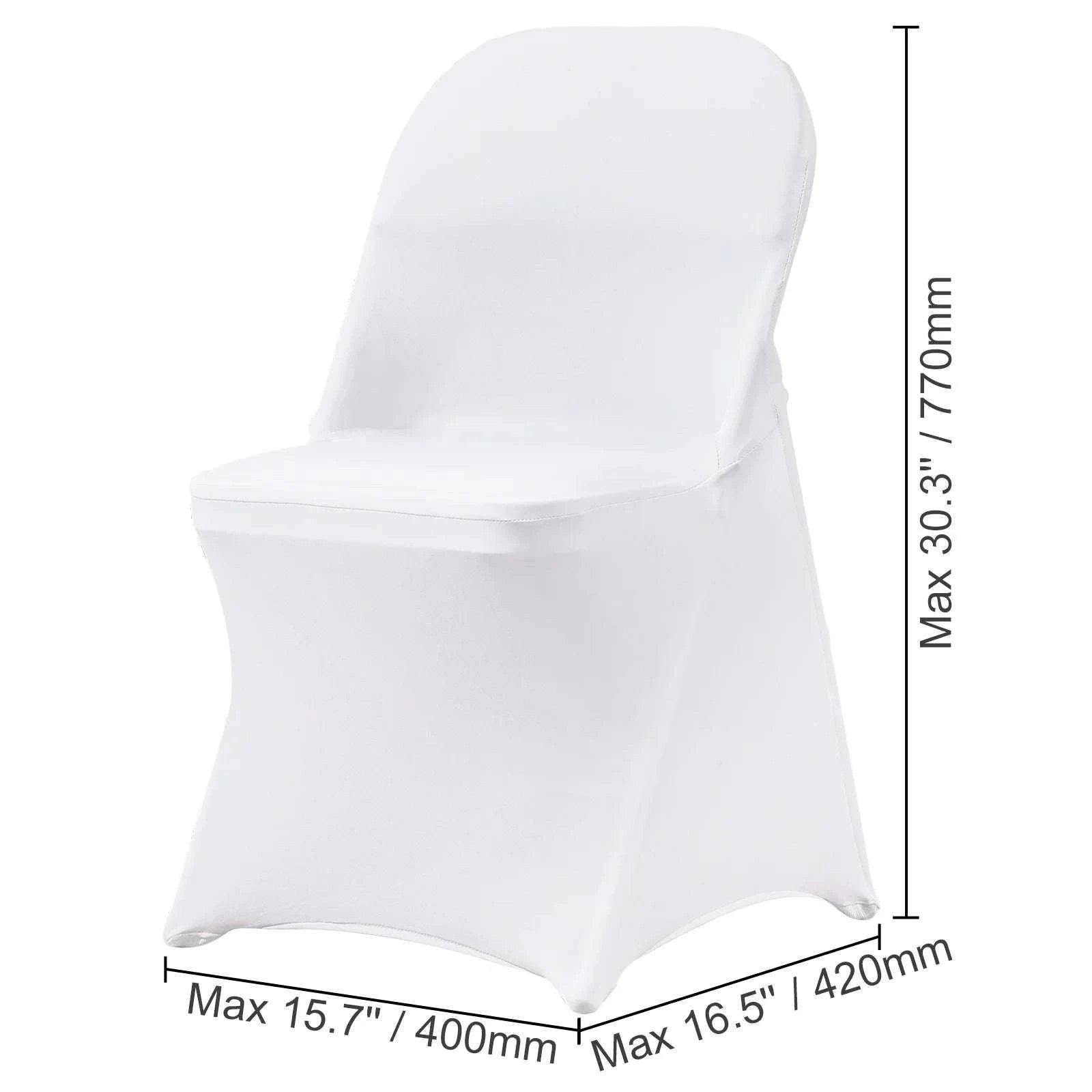Stretch Spandex Chair Covers (50 Pack) for Weddings & Events-United States / 30 / ivory white