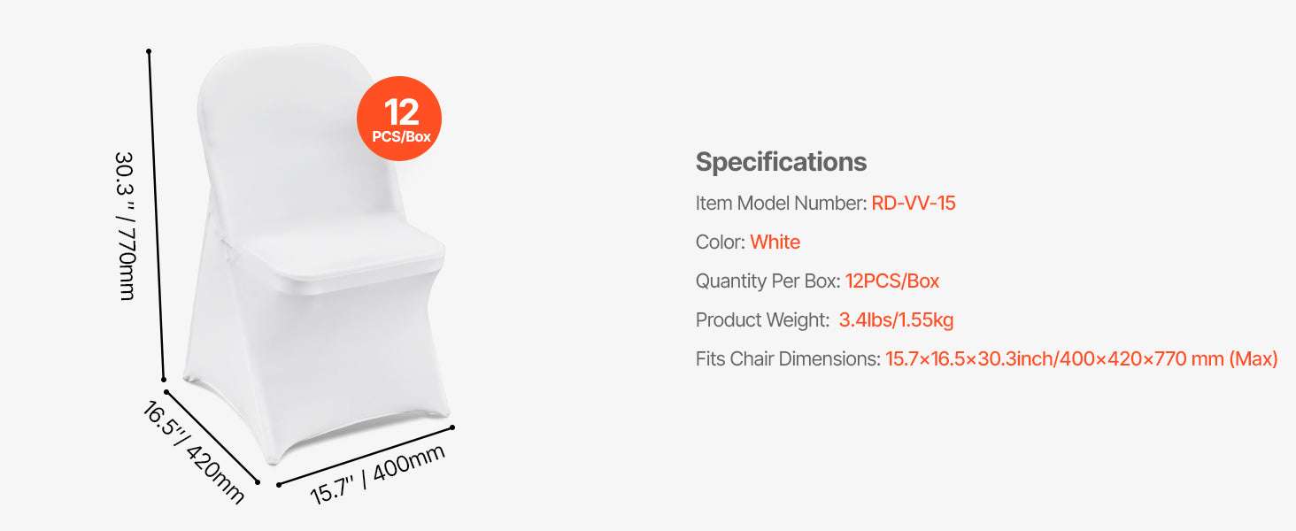 Stretch Spandex Chair Covers for Events, Weddings & Banquets-100pcs / Poland