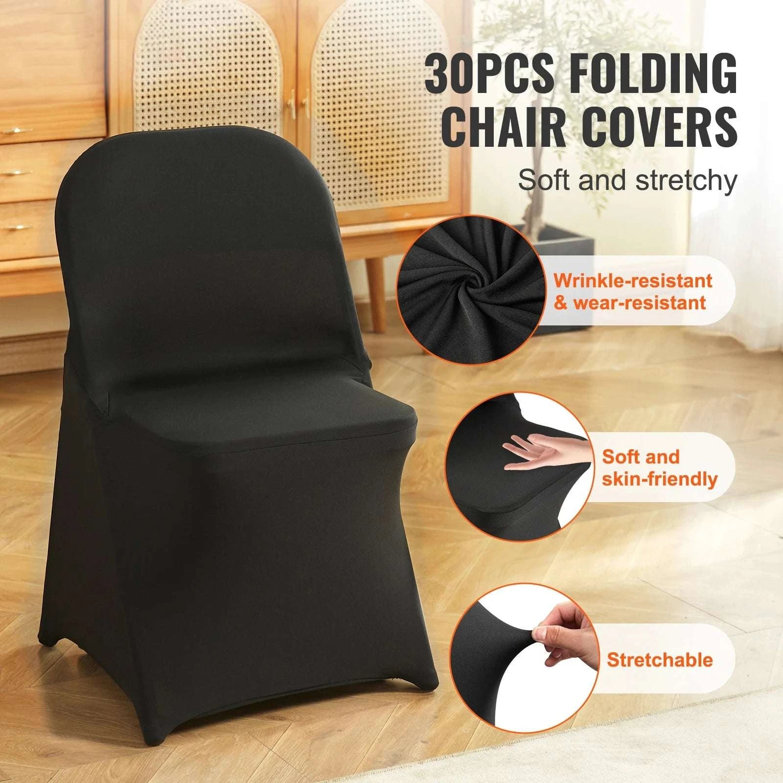 Stretch Spandex Chair Covers for Folding Chairs (30–100 Pack)-50pcs / GERMANY