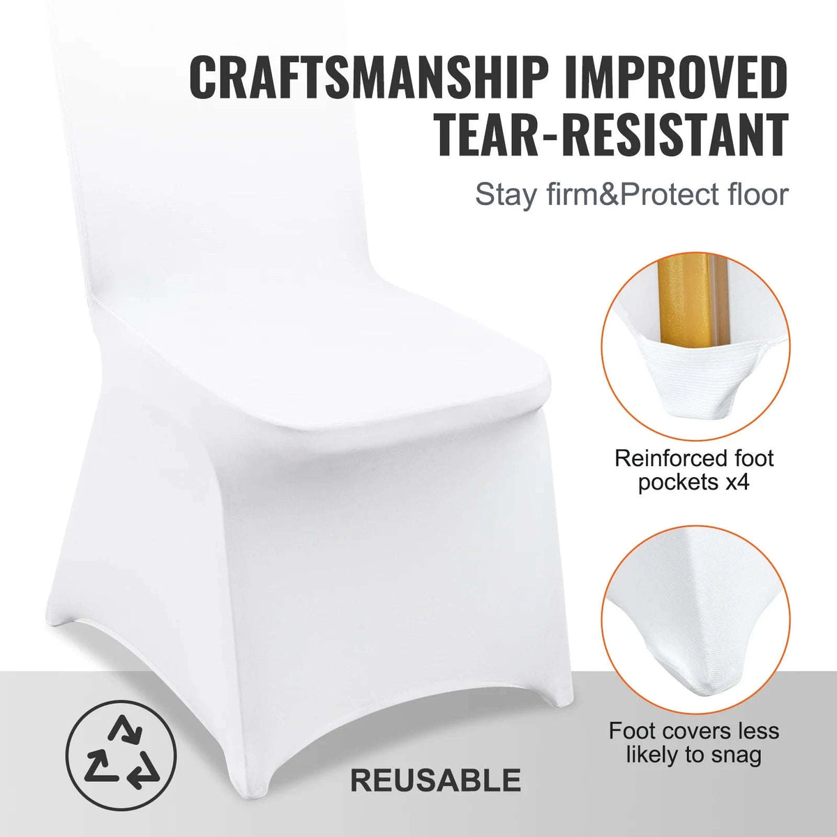 Stretch Spandex Chair Covers Universal Fitted Removable Washable Slipcovers-30pcs Long / Poland