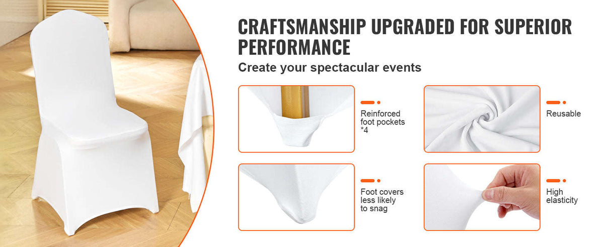 Stretch Spandex Chair Covers Universal Fitted Removable Washable Slipcovers-30pcs Long / Poland
