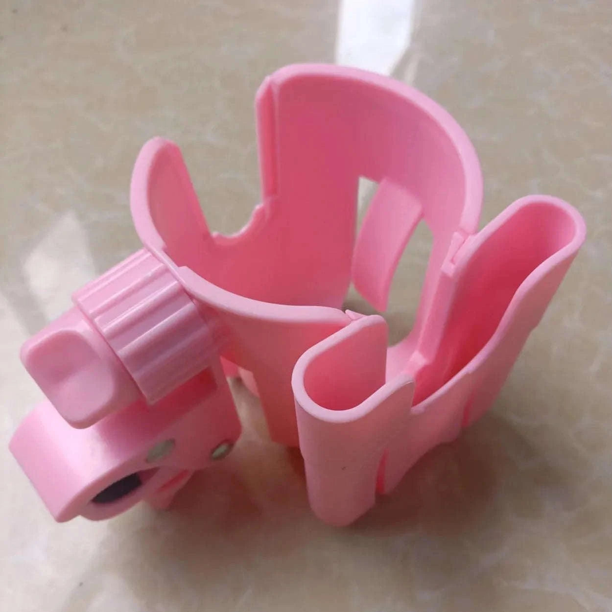 Stroller Cup and Phone Holder for Prams with Anti-Slip Design-Beige