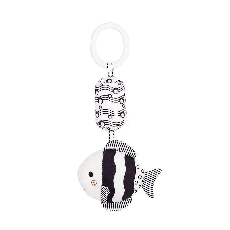 Stroller Hanging Bell Plush Doll Baby Infant Rattle Toy-Clown Fish