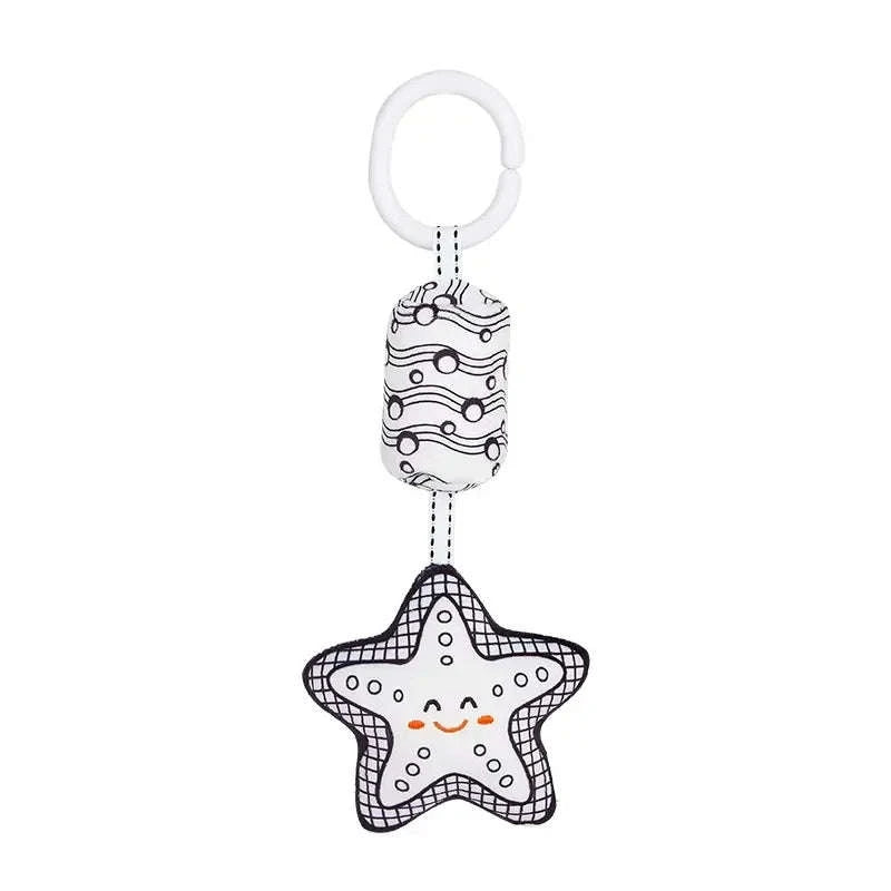 Stroller Hanging Bell Plush Doll Baby Infant Rattle Toy-Clown Fish