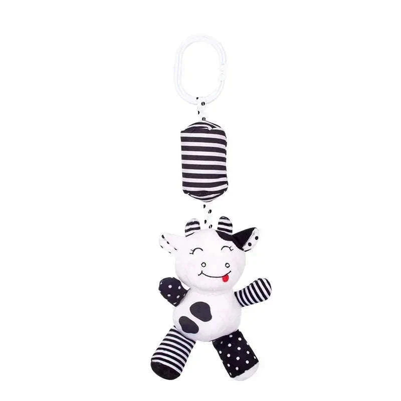 Stroller Hanging Bell Plush Doll Baby Infant Rattle Toy-Clown Fish