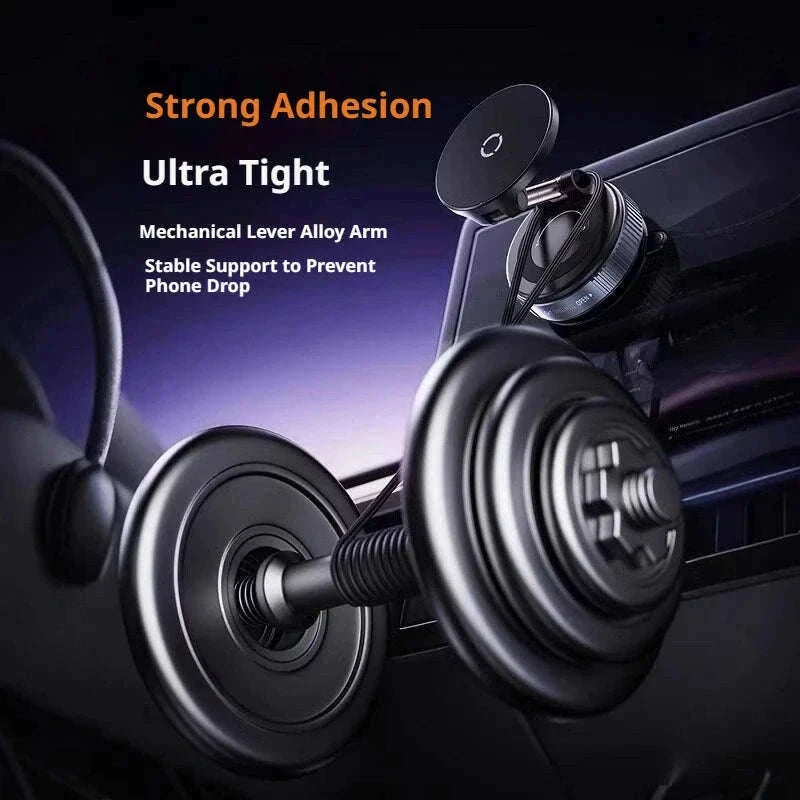 Strong Magnetic Car Phone Holder with Wireless Charging-1PC Black
