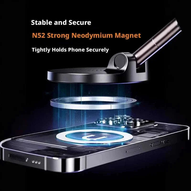 Strong Magnetic Car Phone Holder with Wireless Charging-1PC Black