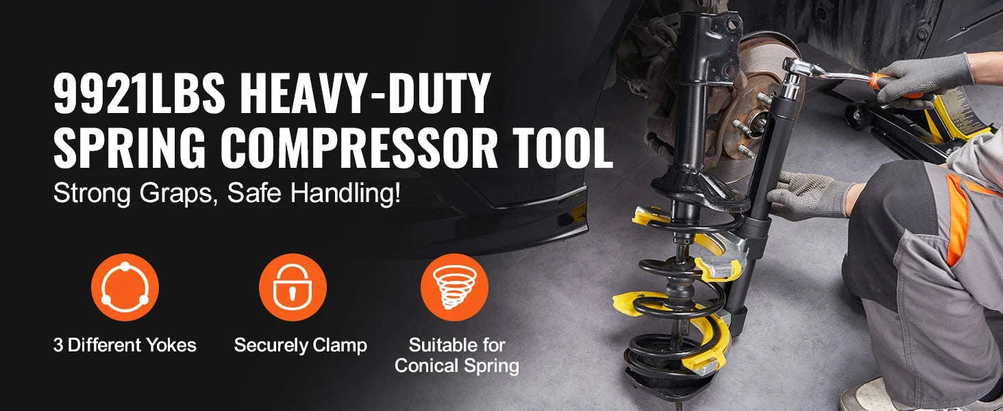 Strut Spring Compressor Kit with Interchangeable Yokes-Germany