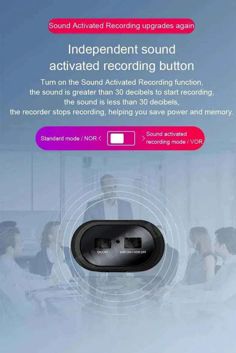 Mini Voice Activated Recorder with 500H Battery and OTG Transfer