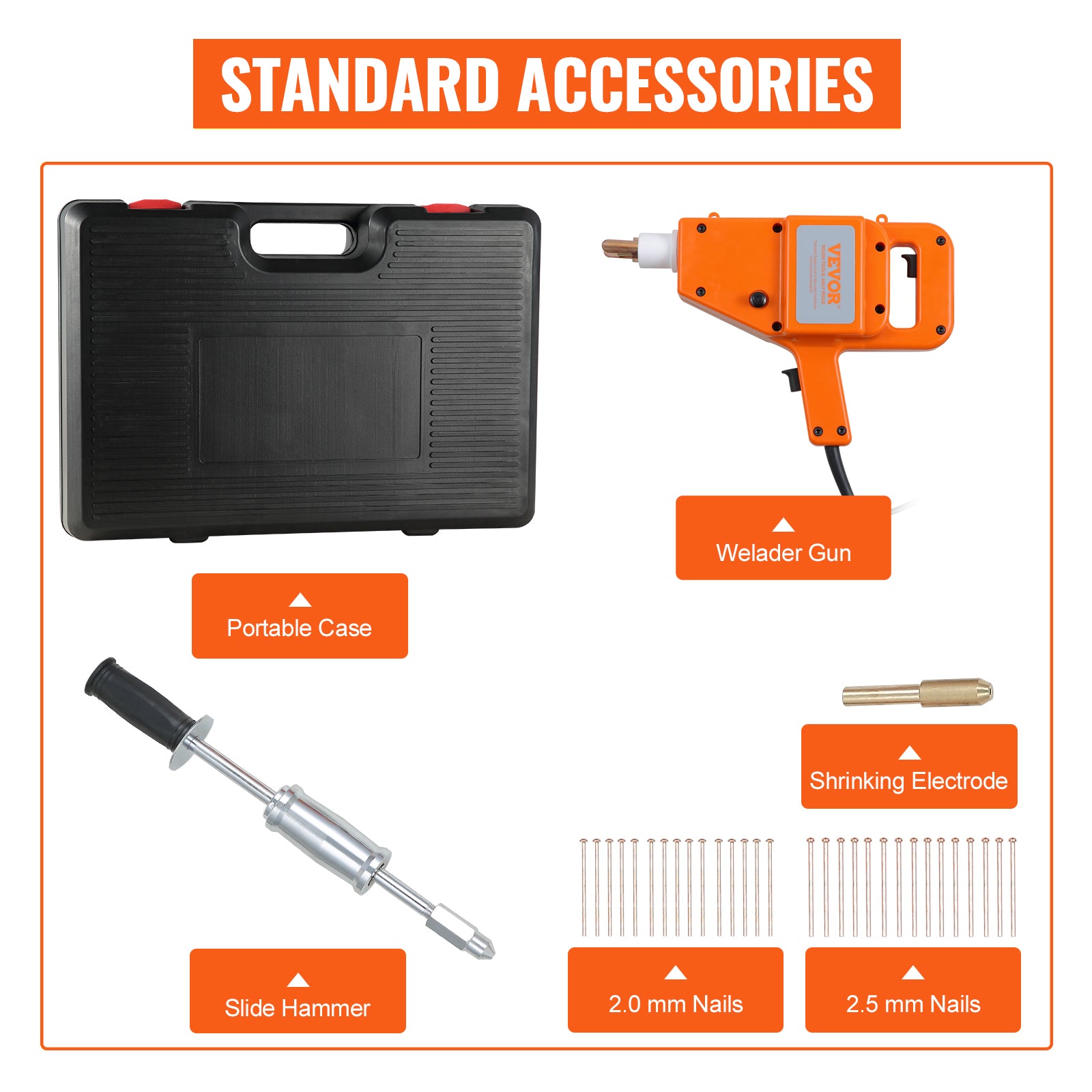 800VA Stud Welder Dent Puller Kit 1600A Auto Body Repair Tool