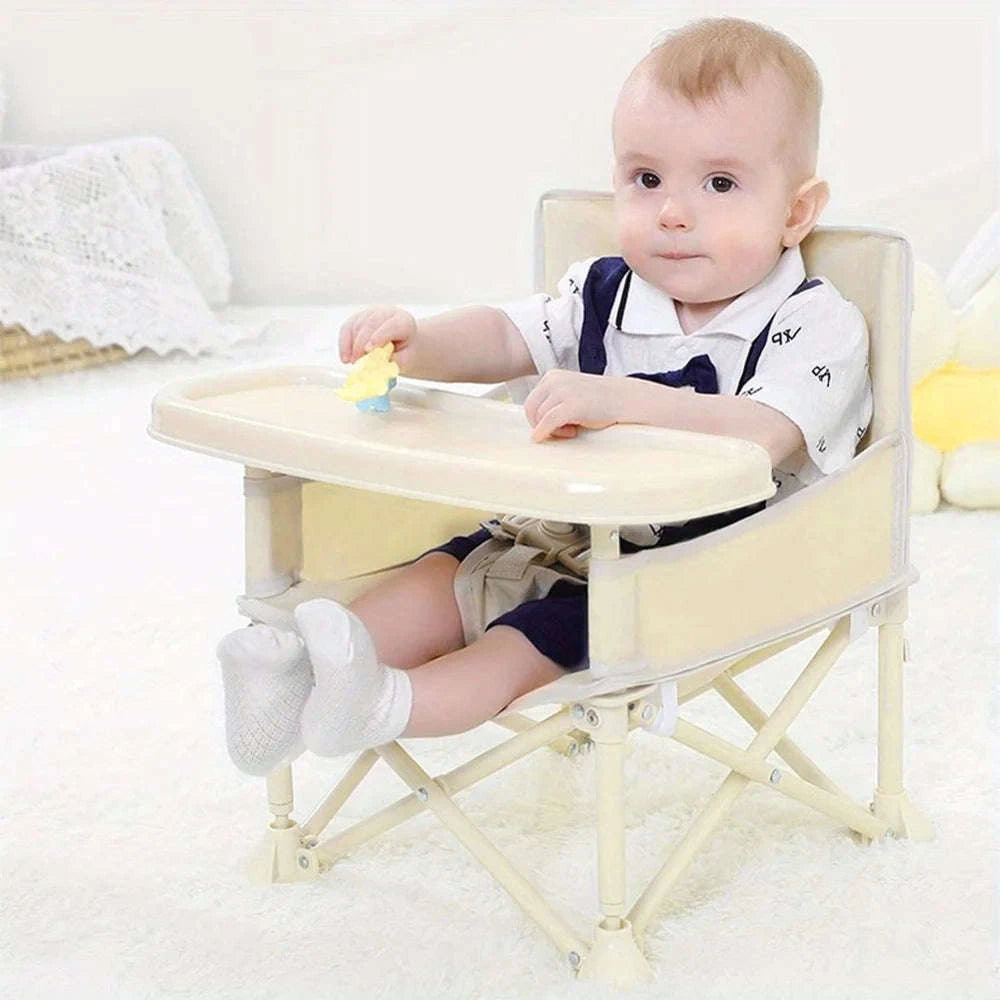 Stylish & Durable Baby High Chair with Adjustable Footrest and Detachable Cushion-Yellow / GERMANY