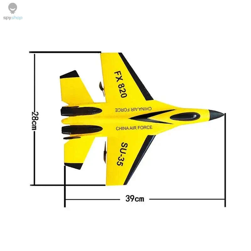 SU35 RC Plane – LED Lights, Agile Control, Outdoor & Indoor Flight-Yellow