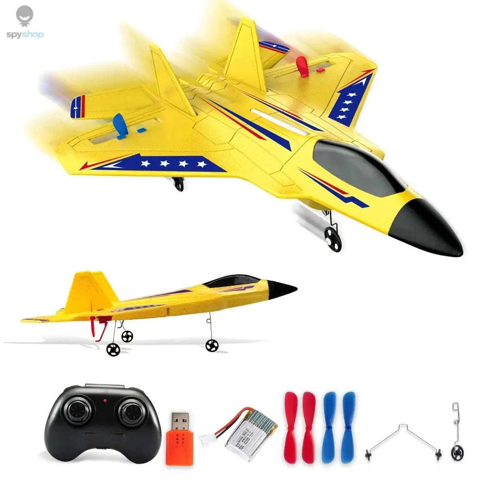 SU35 RC Plane – LED Lights, Agile Control, Outdoor & Indoor Flight-Yellow