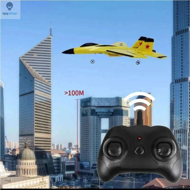 SU35 RC Plane with LED Lights and 2.4GHz Control-Yellow