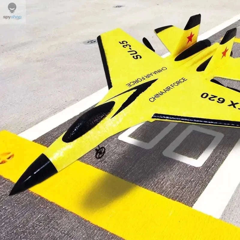 SU35 RC Plane with LED Lights and 2.4GHz Control-Yellow