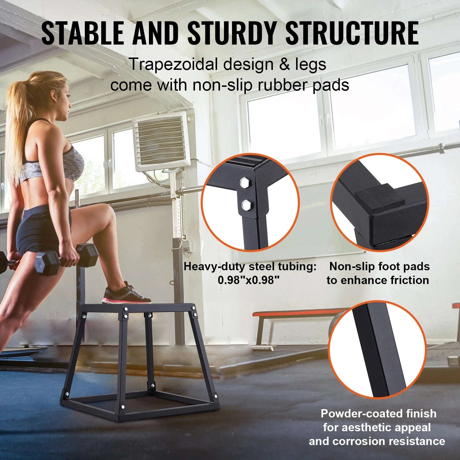 SucceBuy 12/18/24/30inch Plyometric Jump Box Plyo Box Platform Black For Home Gym Training Conditioning Strength Training 3/4pcs-3pcs Red / United States