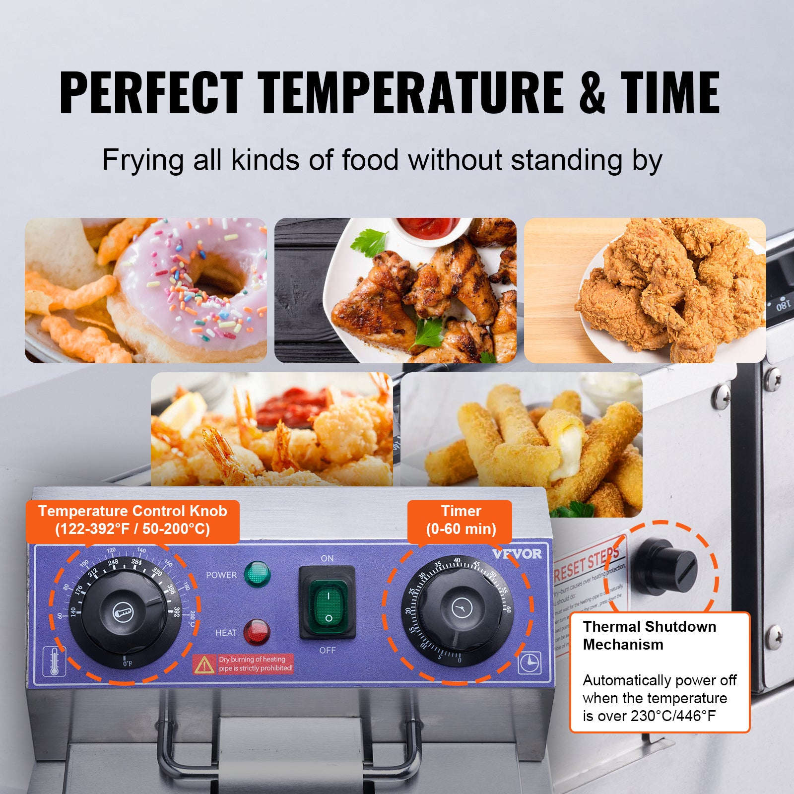 SucceBuy 12L Commercial Electric Deep Fryer with Dual Tanks-not timer no filter / Dual Tanks / EU|GERMANY