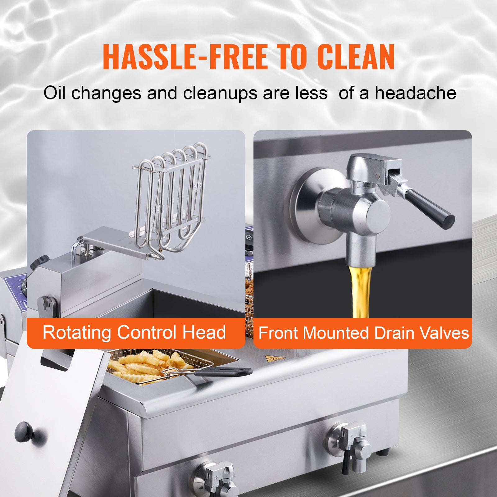 SucceBuy 12L Commercial Electric Deep Fryer with Dual Tanks-not timer no filter / Dual Tanks / EU|GERMANY