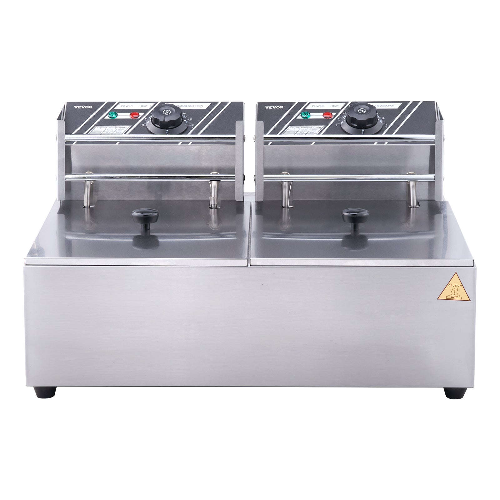 SucceBuy 12L Commercial Electric Deep Fryer with Dual Tanks-not timer no filter / Dual Tanks / EU|GERMANY