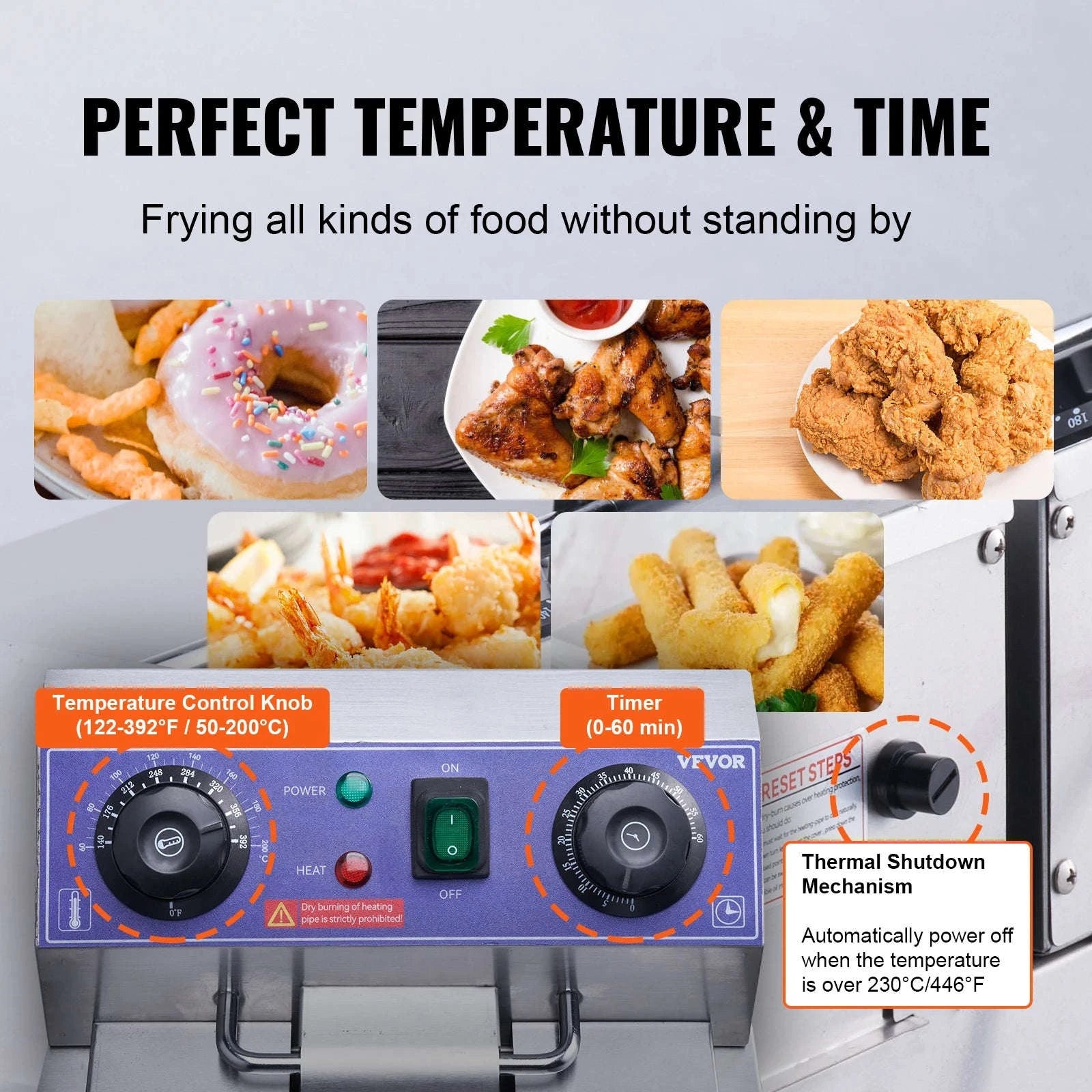 SucceBuy 12L Commercial Electric Deep Fryer with Dual Tanks-not timer no filter / Dual Tanks / EU|GERMANY