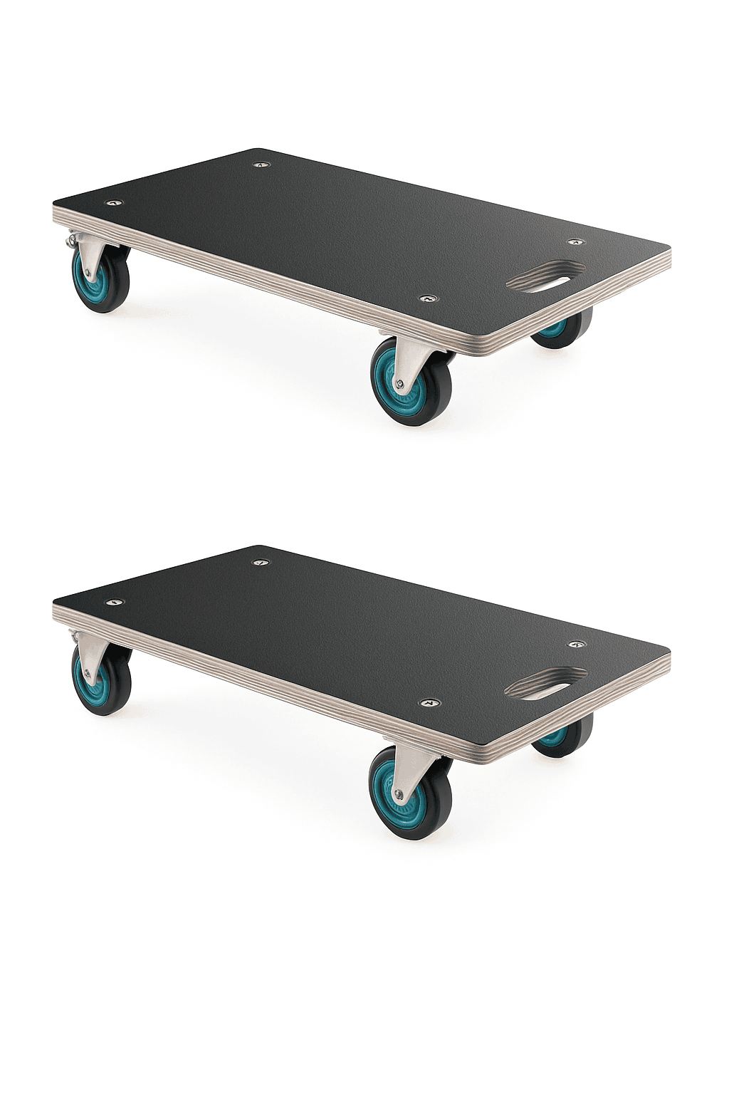 SucceBuy 2Pack Furniture Mover Dolly Fridge Moving Roller with 4TPR Wheels Rectangle Flat Dolly for Piano Washing Machine-2 Pack / CZECH REPUBLIC