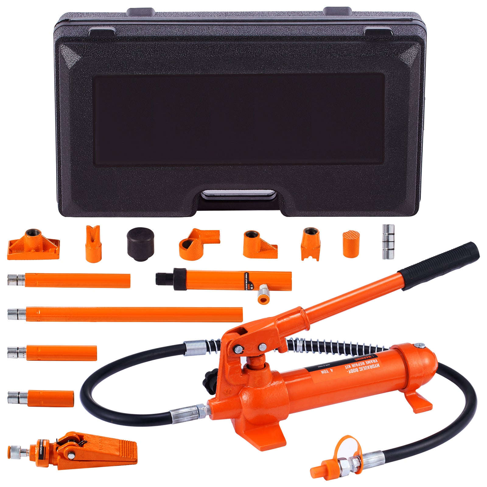 SucceBuy 4/10/12/20 Ton Power Hydraulic Cylinder Jack Autobody Frame Repair Tool Kit Automotive Truck Lifting Heavy Equipment-12 Ton / United States
