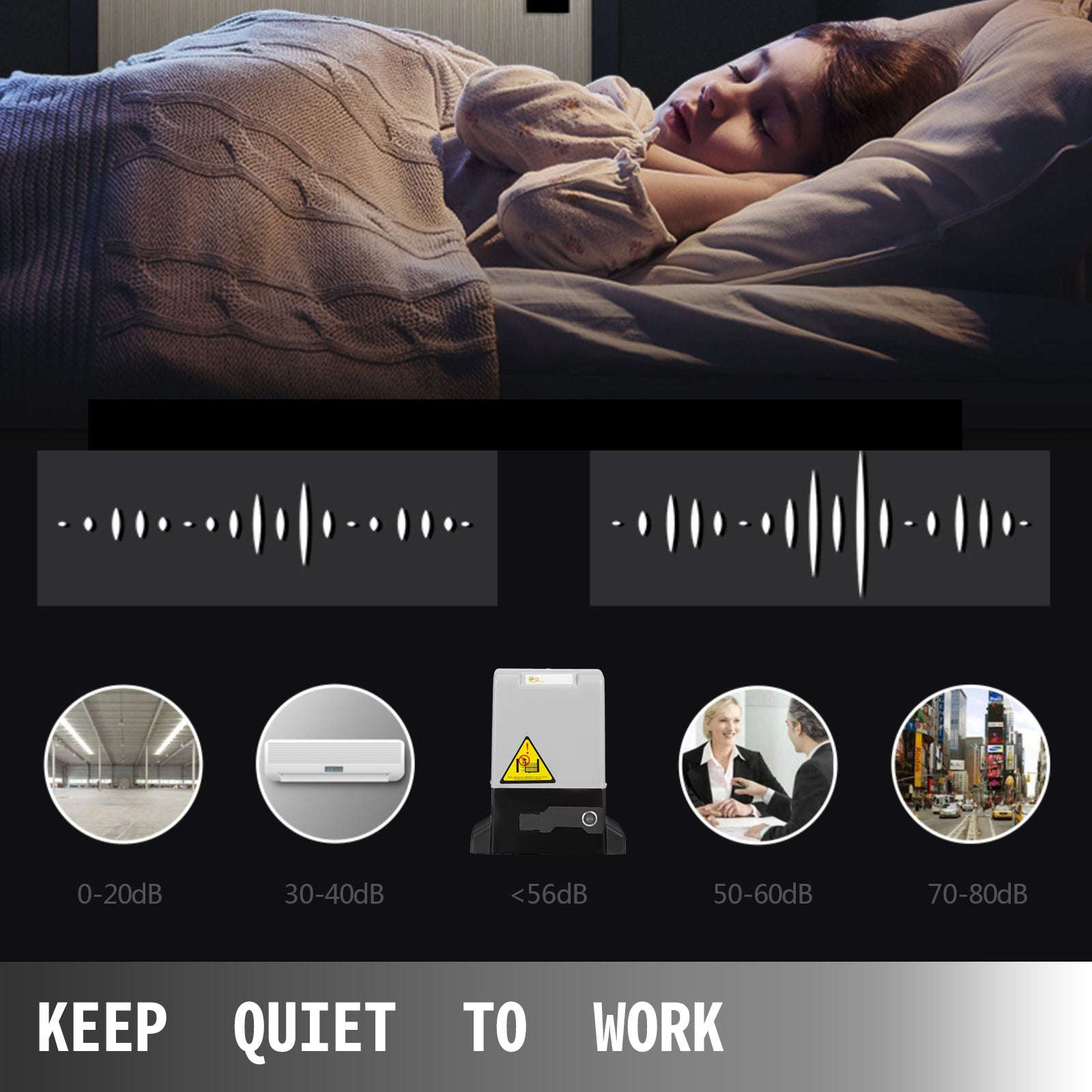 SucceBuy Automatic Sliding Gate Opener 1300lbs Electric Gate Operator-Dark Grey / GERMANY