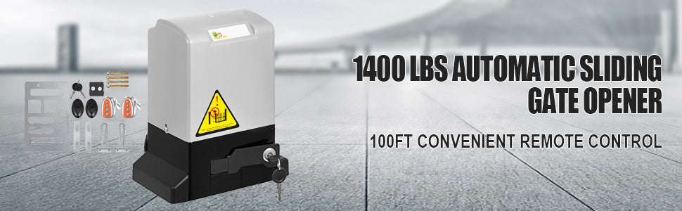 SucceBuy Automatic Sliding Gate Opener 1300lbs Electric Gate Operator-Dark Grey / GERMANY