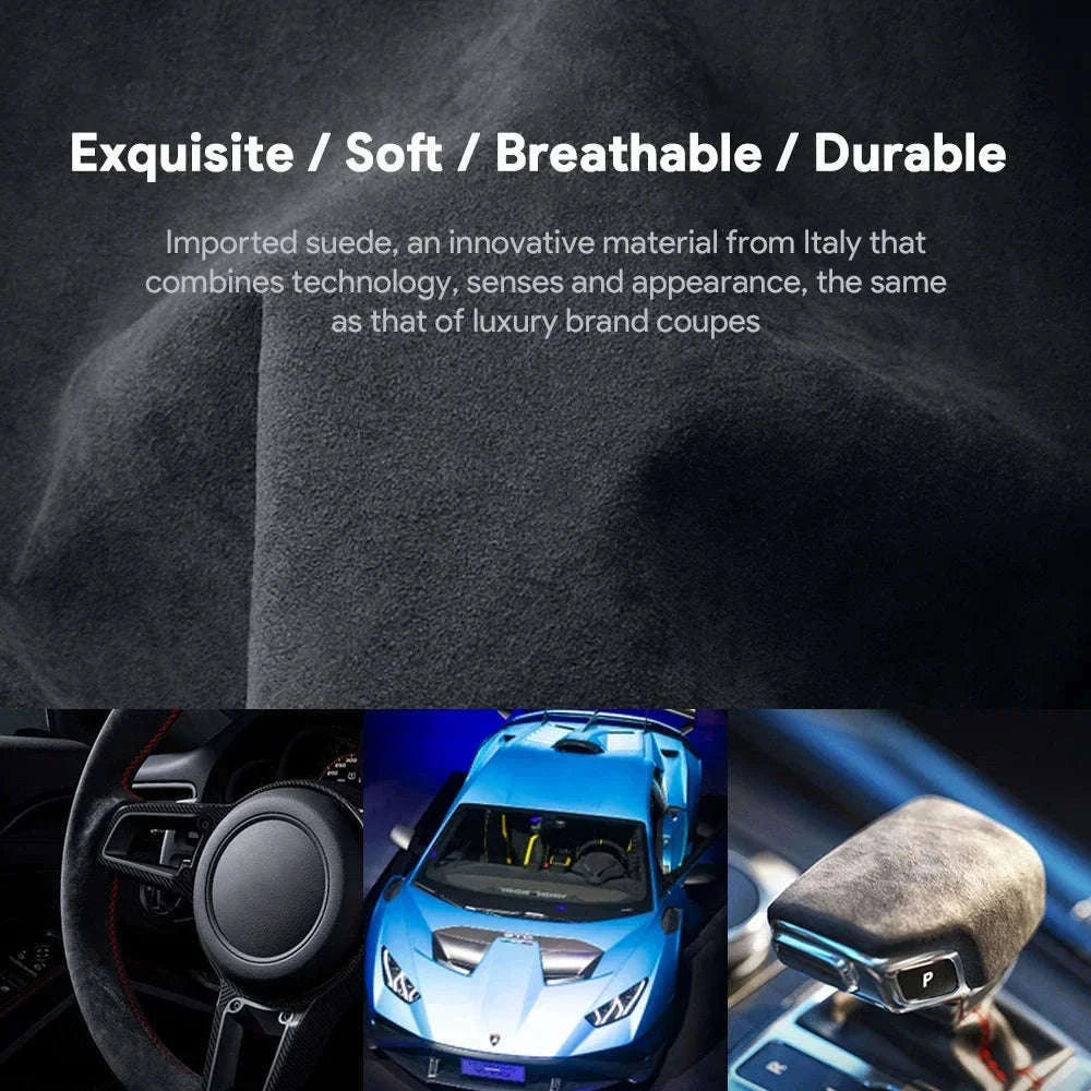 Suede Gear Shift Panel Sticker for Mazda 3 Axela 2019-2025-Black LHD RHD / Germany