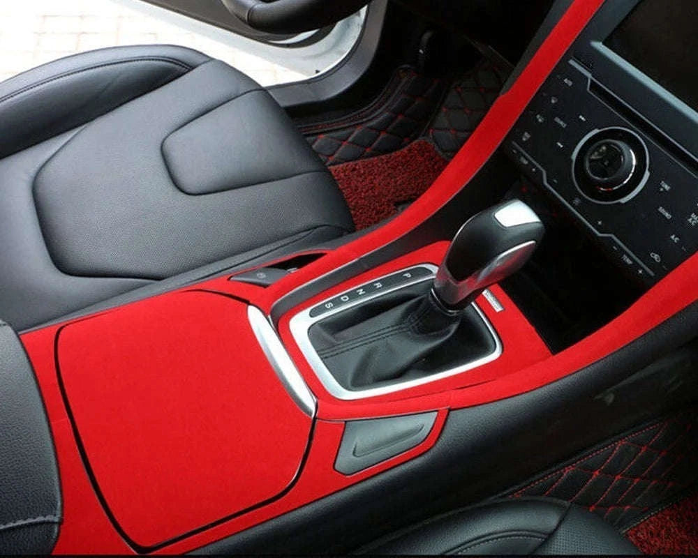Suede Velvet Vinyl Wrap Film for Vehicle Interior-Brown / 40X135 CM